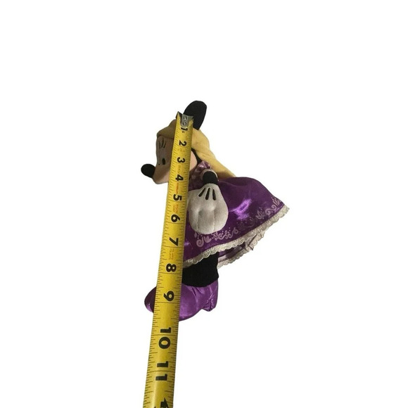 Plush Minnie Mouse Rapunzel Princess Disney Park14" w/Satin Dress Blond wig - Picture 10 of 12